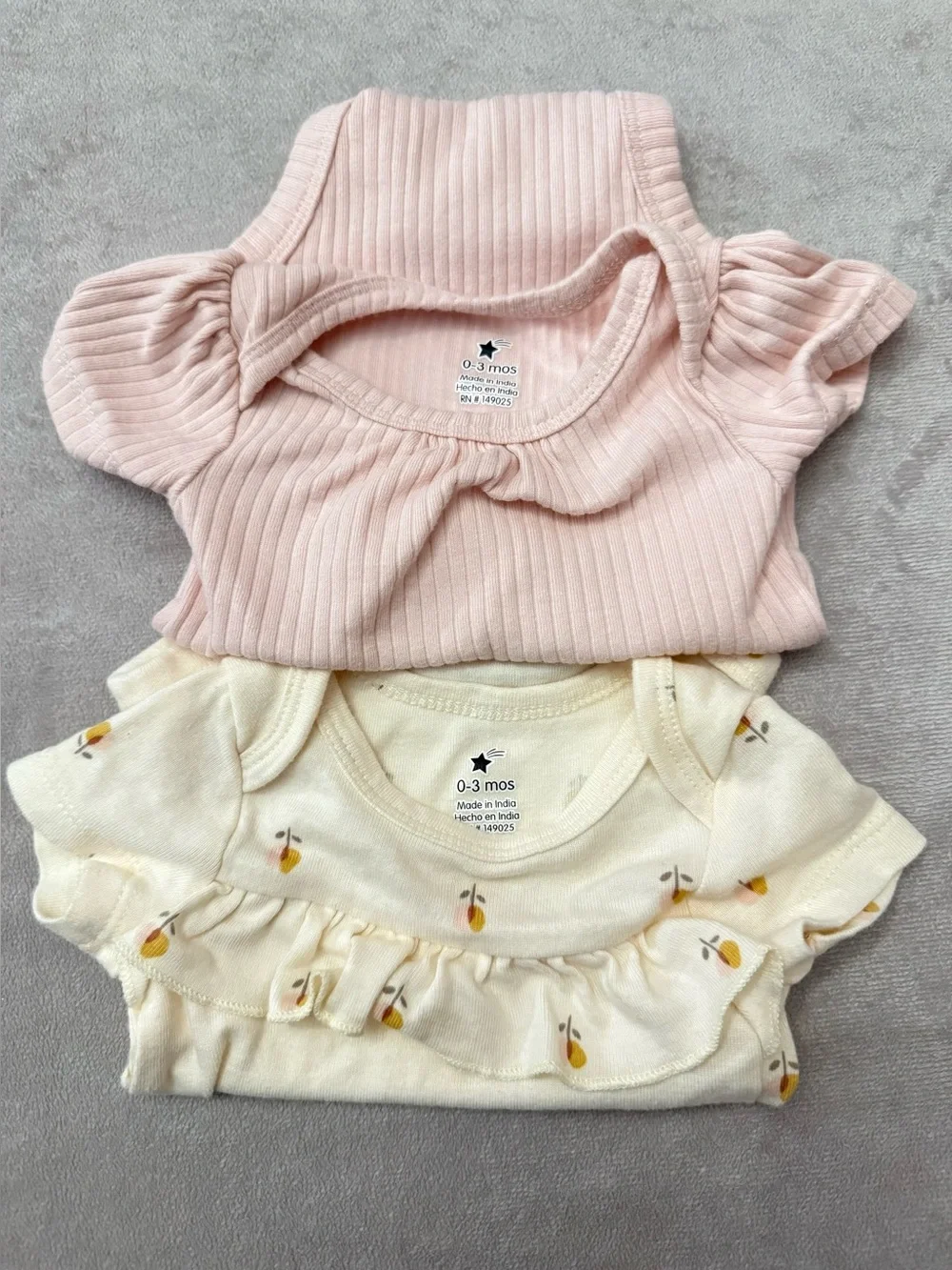 Organic Cotton Baby Girl Cardigan Leggings Set 0-3 Months 4 Piece Lounge Outfit